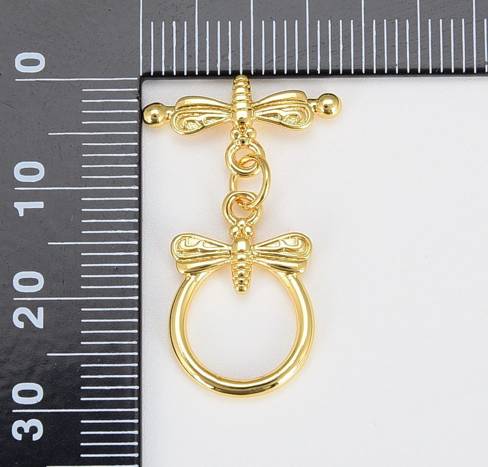 18K Gold Filled Bee Toggle Clasp, CL505