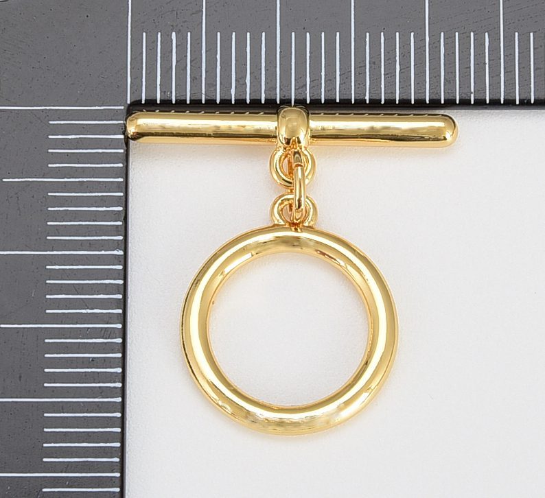 18K Gold Filled Toggle Clasp, OT Clasp for Jewelry Making Supply, 16X14MM, CL444