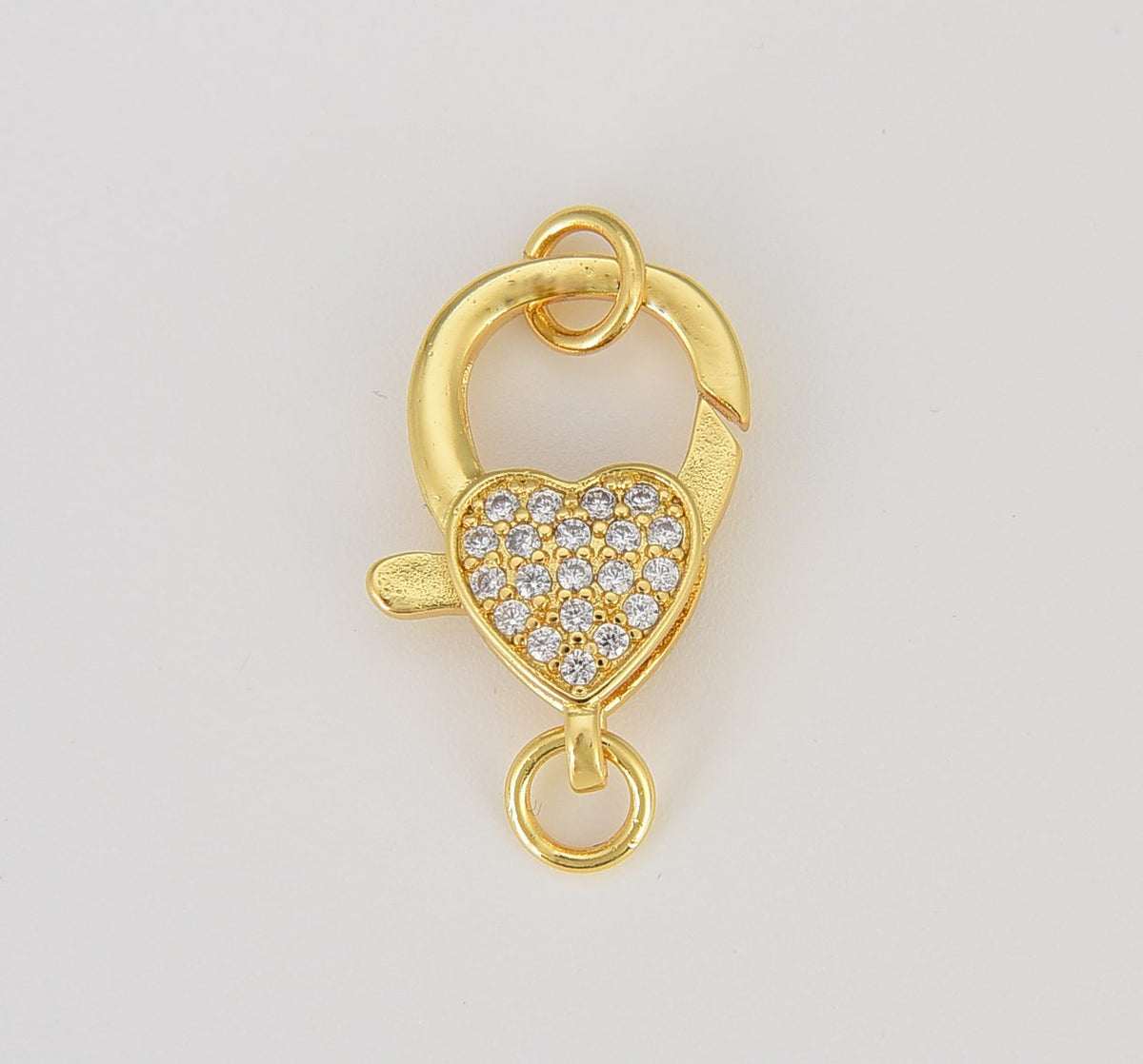 18K Gold Filled Heart Lobster Claw Clasp, CL509