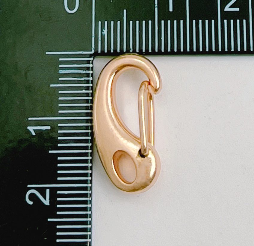 18K Gold Filled Rose Gold Push Back Clip Clasp, Lobster Claw Snap Clasps, Self Closing Lobster Claw Snap Clasps for Jewelry Fashion Supply, 21mm, CL511