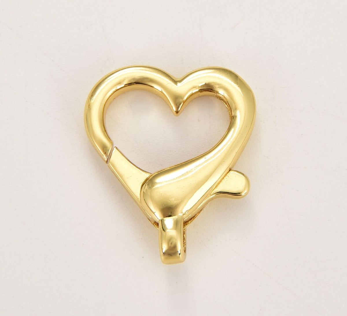 18K Gold Filled Heart Lobster Claw Clasp, Love Heart Lobster Clasp, Lobster Claw for Necklace Bracelet Component Supply for Jewelry Making CL545