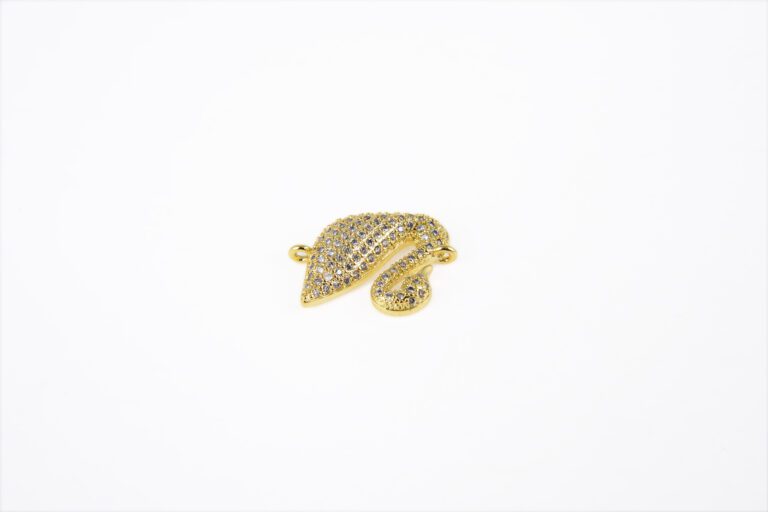 18K Gold Filled Duck Jewelry, Swan Jewelry, Swallow Bird, Mini Bird, Bird Wing, Bird Findings, Blue CZ, Brass Bird Charm, Micro Pave 19x14mm, CN033