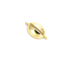 18K Gold Filled Cowrie Shell Connector, Cowrie Shell, Cowrie Shell Charm, Cowrie Shell Pendant, Cowrie Necklace, 20x10mm, CN199