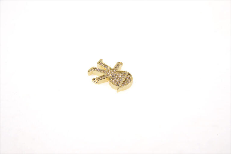 22K Gold Filled Little Boy Connector CZ Micro Pave, Little Boy Charm, Boy Pendant, Boy Charm Necklace, Kid Charms, 17x14mm, CN221