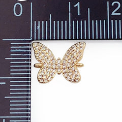 14K Gold Filled Cubic Zirconia Butterfly Connector, CN365A