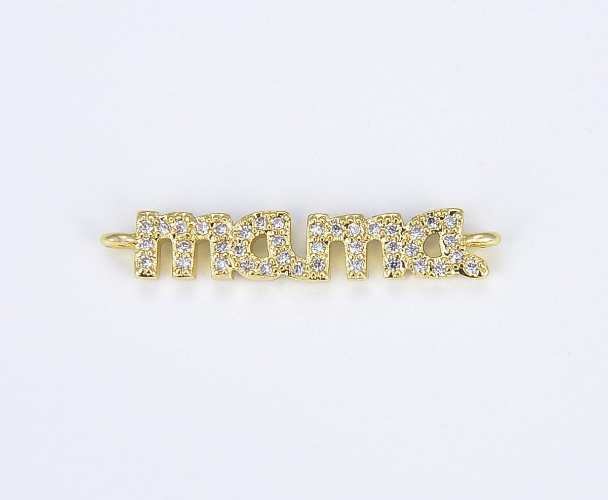 18K Gold Filled Mama Word Charm, CN389