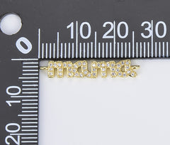 18K Gold Filled Mama Word Charm, CN389