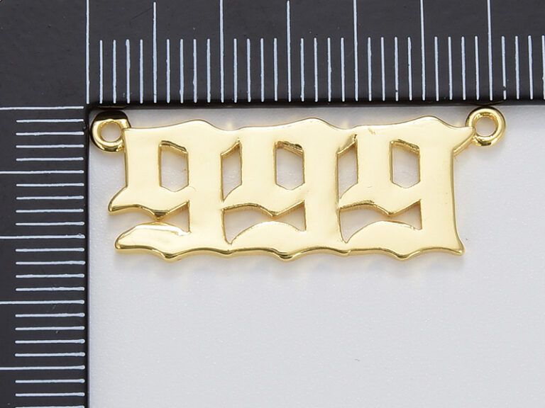 18K Gold Filled Angel Number Charm Connector Lucky Number for Necklace Bracelet Component, CN435