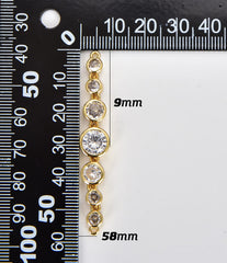 18K Gold Filled Dainty Round CZ Charm Connector, Link Circles Charm, Micro Pave CZ Connector for Bracelet Necklace Jewelry Making Supply, CN456