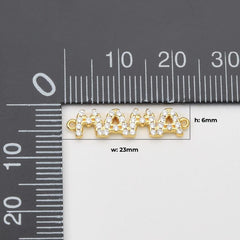 18K Gold Filled Mama Word Charm Connector, Mama Link Connector for Bracelet Necklace Bracelet Making, Mother’s Day Birthday Gift Idea, CN488