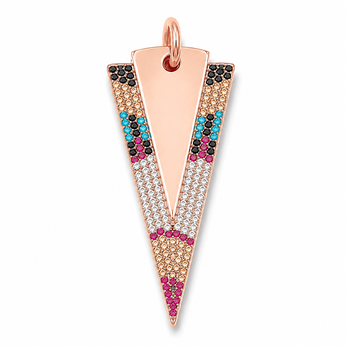 CZ Arrowhead Charm Pendant, Spike Drop Pendant, Colorful CZ Jewelry for Necklace Bracelet DIY Making Supplies, Gift for Her, CP005