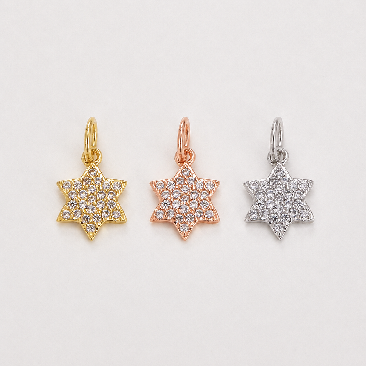 Gold Filled CZ Star Charm, Crystal Star Pendant, Rhinestone Star Jewelry Finding, Star Necklace Charm, DIY Jewelry Making Supply, CP041