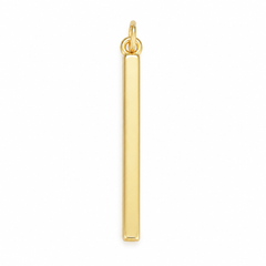 Gold Filled Mini Bar Pendant Charm, Minimalist Rectangle Stick Charm, Vertical Bar Necklace Pendant for Jewelry Making, Gift for Her, CP046A
