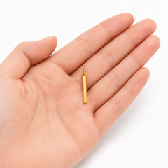 Gold Filled Mini Bar Pendant Charm, Minimalist Rectangle Stick Charm, Vertical Bar Necklace Pendant for Jewelry Making, Gift for Her, CP046A