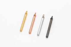 Gold Filled Long Bar Pendant Charm, Minimalist Rectangle Bar Necklace Charm, Vertical Stick Pendant for Jewelry Making, Gift for Her, CP046