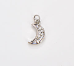 Dainty 18K Gold Filled Crescent Moon Charm Gold Moon Pendant for Layer Necklace Earring Bracelet Jewelry Making Supply, 13x7mm, CP1049