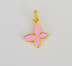 Enamel Butterfly Charm Pendant, Dainty Small Butterfly, Insect Charm, Butterfly Necklace, Butterfly Bracelet, 10mm, CP1096