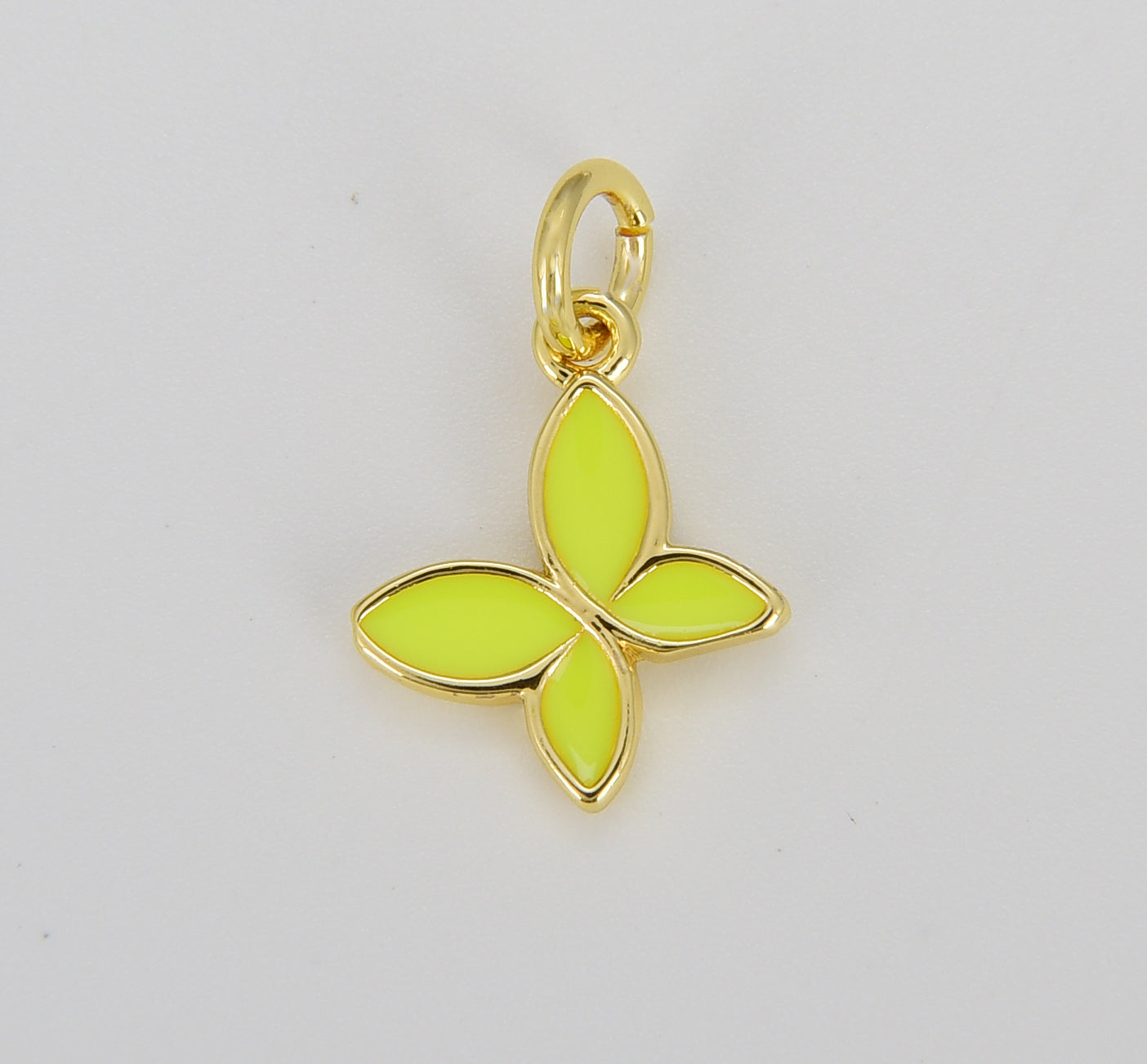 Enamel Butterfly Charm Pendant, Dainty Small Butterfly, Insect Charm, Butterfly Necklace, Butterfly Bracelet, 10mm, CP1096