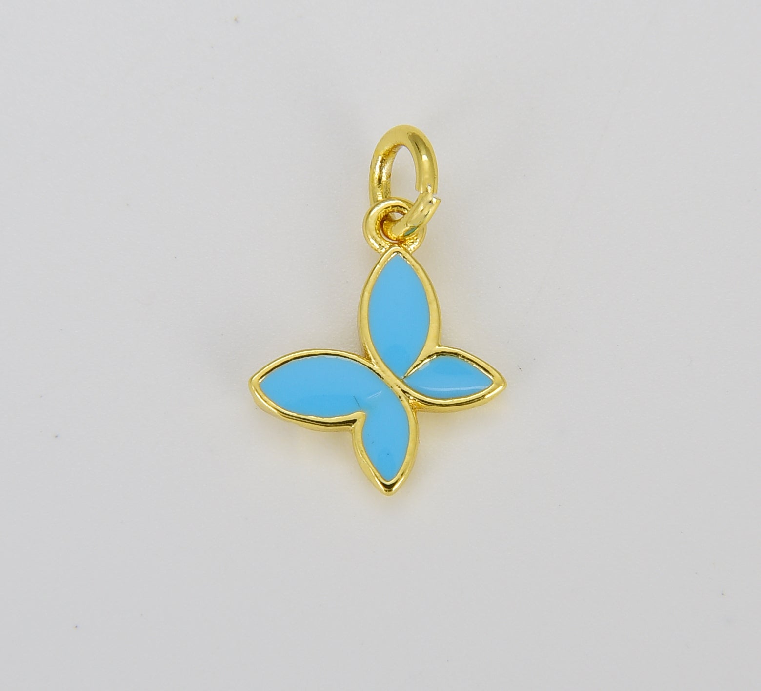 Enamel Butterfly Charm Pendant, Dainty Small Butterfly, Insect Charm, Butterfly Necklace, Butterfly Bracelet, 10mm, CP1096