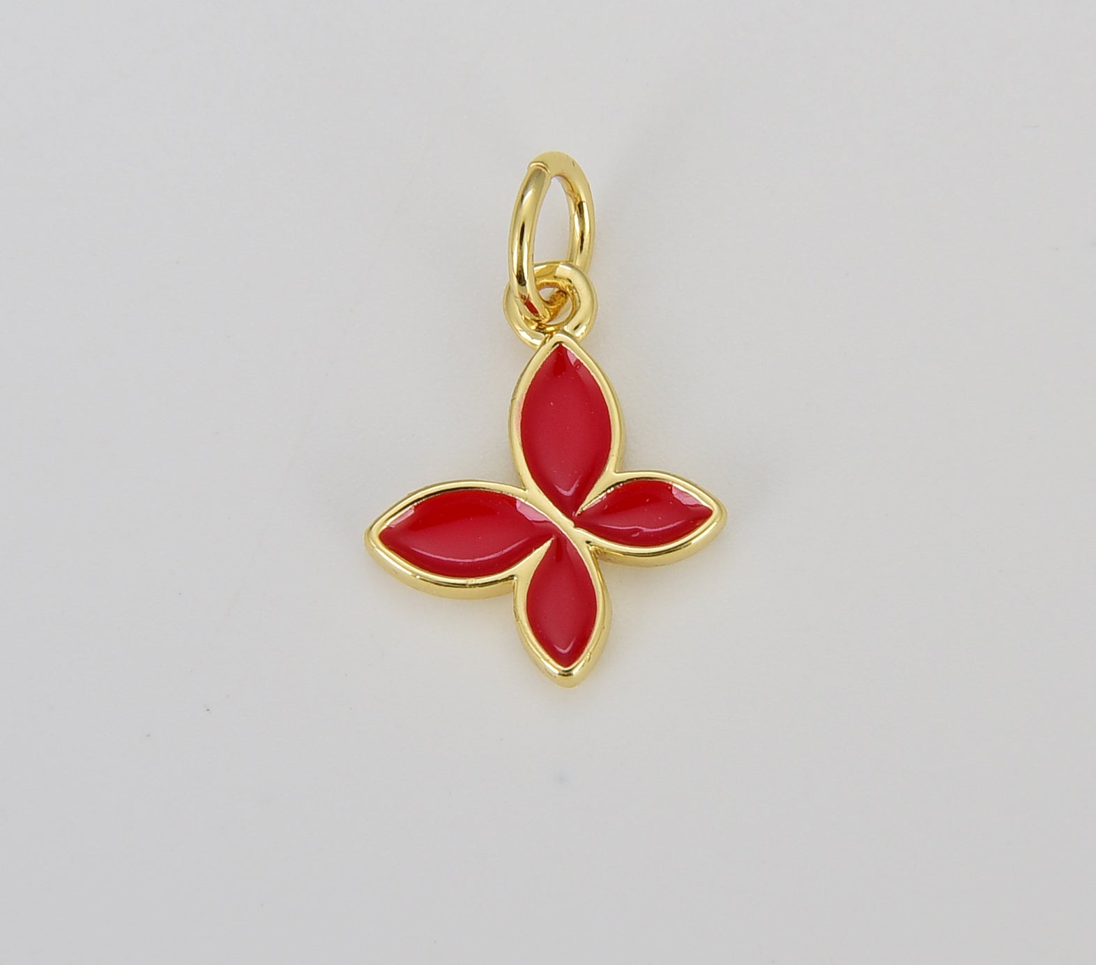 Enamel Butterfly Charm Pendant, Dainty Small Butterfly, Insect Charm, Butterfly Necklace, Butterfly Bracelet, 10mm, CP1096