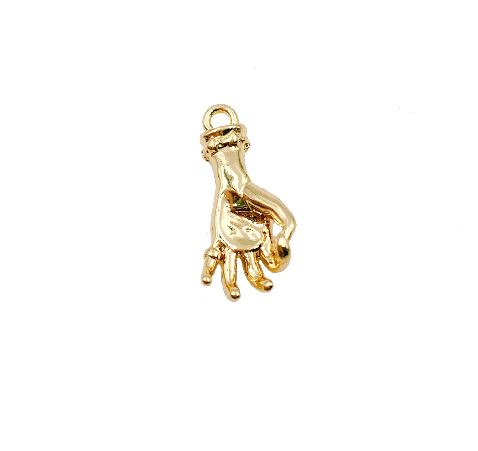 OK Hand Sign Charm Pendant, 18K Gold Hand Sign Charm, Hand Gesture Charm, Ok Hand Sign Charm, Hand Sign Charm, 19x9mm, CP1114