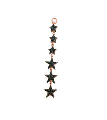 Black CZ Star Charm Pendant, CZ Micro Pave Star Pendant, Charm Bracelet, Charm Necklace, Star Pendant, Cubic Zirconia, 65x10mm, CP1162