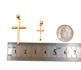 18K Gold Filled Simple Classic Cross Charm, CP1204