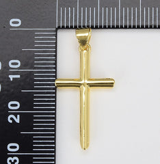 18K Gold Filled Simple Classic Cross Charm, CP1204A