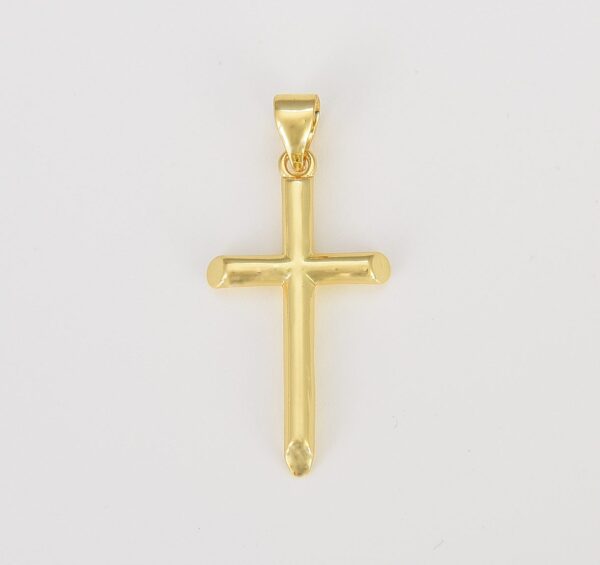 18K Gold Filled Simple Classic Cross Charm, CP1204A