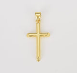 18K Gold Filled Simple Classic Cross Charm, CP1204A