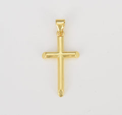 18K Gold Filled Simple Classic Cross Charm, CP1204