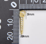 18K Gold Filled Dainty Gold Spike Charms Drop Pendant Stud Charm Minimalist Jewelry Supply Findings for Necklace Components, 19X5mm, CP1205