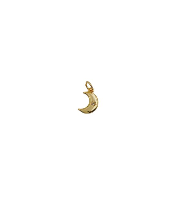 18K Gold Filled Crescent Moon Charm Pendant for DIY Jewelry Making 12x8mm CP1218