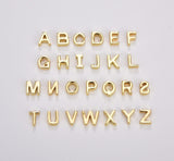 18K Gold Filled Personalized Alphabet Letter Initial Monogram Charm Pendant, CP1219