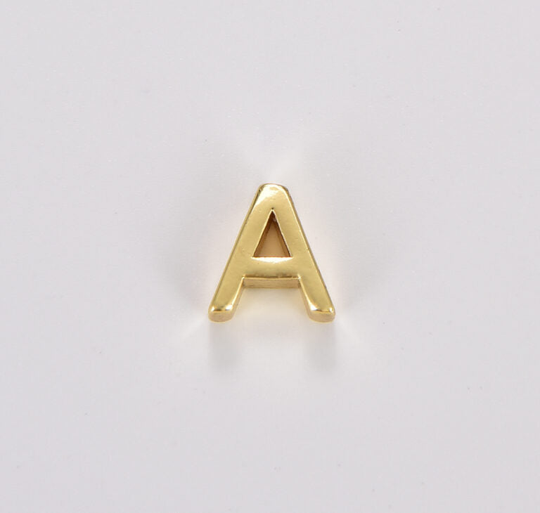 18K Gold Filled Personalized Alphabet Letter Initial Monogram Charm Pendant, CP1219