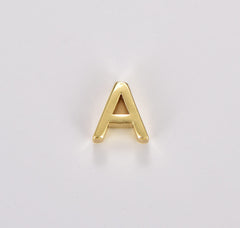 18K Gold Filled Personalized Alphabet Letter Initial Monogram Charm Pendant, CP1219