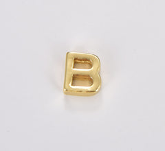 18K Gold Filled Personalized Alphabet Letter Initial Monogram Charm Pendant, CP1219