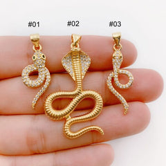 18K Gold Filled Snake Charm, CP1230