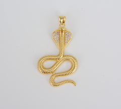 18K Gold Filled Snake Charm, CP1230A