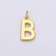 18K Gold Filled Personalized Initial Charm Initial Pendant, Letter Charm, Minimalist Alphabet Letter Charm, Monogram Charm Add On Charm, CP1242