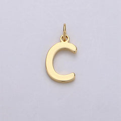 18K Gold Filled Personalized Initial Charm Initial Pendant, Letter Charm, Minimalist Alphabet Letter Charm, Monogram Charm Add On Charm, CP1242