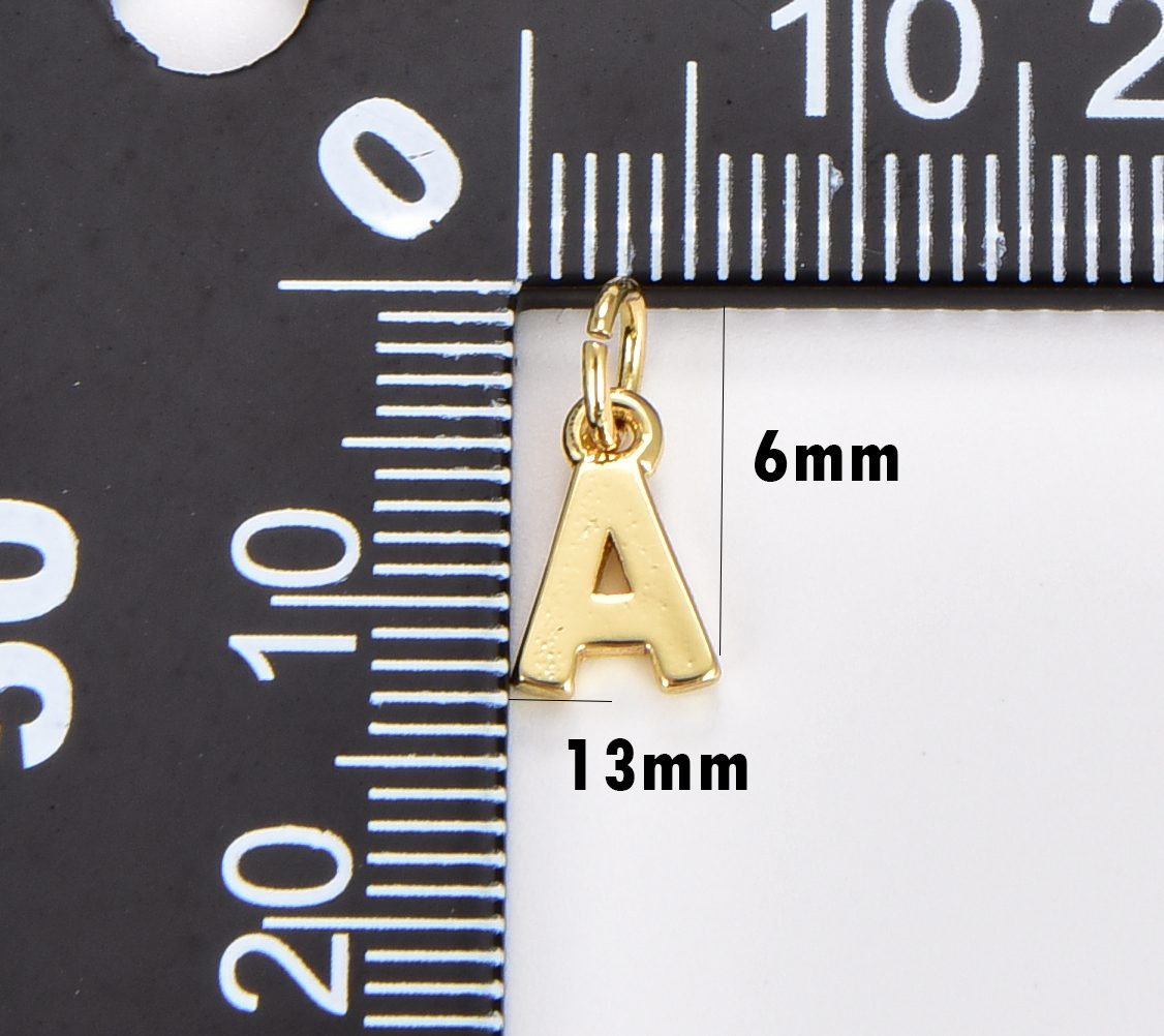 18K Gold Filled Personalized Initial Charm Initial Pendant, Letter Charm, Minimalist Alphabet Letter Charm, Monogram Charm Add On Charm, CP1242