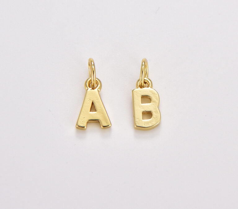 18K Gold Filled Personalized Initial Charm Initial Pendant, Letter Charm, Minimalist Alphabet Letter Charm, Monogram Charm Add On Charm, CP1242