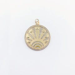 14K Gold Filled Lucky Coin Talisman Charm CP1251