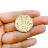 14K Gold Filled Lucky Coin Talisman Charm CP1251