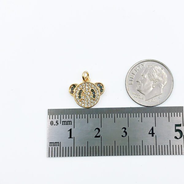 14K Gold Filled Panda Bear Head Charm Pendant, Panda Head Charm, Animal Lover, Animal Charm, Craft Supplies, DIY Findings, 13x12mm, CP1254