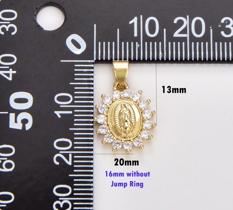 18K Gold Filled Virgin Mary Charm, CP1264