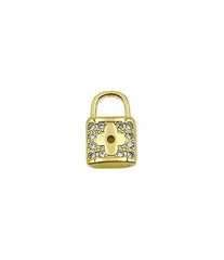 14K Gold Filled Dainty Micro Pave Padlock Charm CP1287