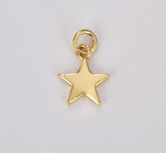 18K Gold Filled Small Star Charm, Celestial Jewelry Making for Necklace Bracelet Earring Charm, CP1292B