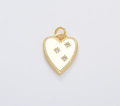 14K Gold Filled Heart Charm Medallion Pendant, Gold Necklace Pendant for Necklace Bracelet Charm Component Supply, 20x14mm, CP1296